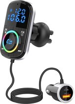 DINTO® Bluetooth FM transmitter BC71 - Auto Lader - Carkit - Handsfree - USB 3.0 - MP3 - SD Kaart - Snel Lader - Bluetooth Audio Receiver
