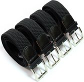 Safekeepers elastische broekriem - stretch riemen - 4 stuks zwart