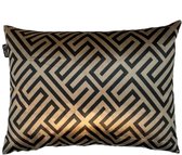 Zippi Design Sandy Velvet Geometric Art Sierkussen 35x45 (small)  cm kleur goud, beige, zwart