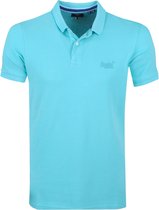 Superdry - Heren Polo - Organic Cotton - Vintage Destroy - Aruba Aqua