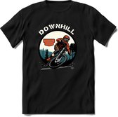Downhill | TSK Studio Mountainbike kleding Sport T-Shirt | Oranje | Heren / Dames | Perfect MTB Verjaardag Cadeau Shirt Maat M