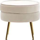 Sky Style Tulip Ottoman Velvet Wit