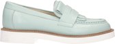 Manfield - Dames - Groene leren loafers - Maat 38