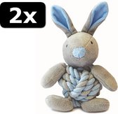 2x LITTLE RASCALS KNOTTIE BUNNY BLAUW