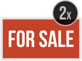 Magneet "For sale" | Opvallende banner | 60 x 30 cm | Rood | Car for sale | Auto verkopen | Auto te koop | Wagen verkopen | Voertuig | 2 stuks