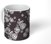 Mok - Koffiemok - Patroon - Zwart - Wit - Zaad - Mokken - 350 ML - Beker - Koffiemokken - Theemok