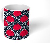 Mok - Koffiemok - Patronen - Schelp - Bloemen - Mokken - 350 ML - Beker - Koffiemokken - Theemok