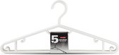 20x stuks kunststof kledinghangers in het wit 40 cm - Kledingkast organiseren - Kleerhangers/kledinghangers