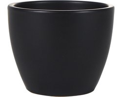 Ter Steege Bloempot - zwart - glans - Scandinavisch - 13 x 11 cm - plantenpot