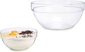 1x stuks glazen salade/dessert/sauzen schaaltjes/kommetjes 20 x 9 cm - Schalen/kommen van glas 1900 ML