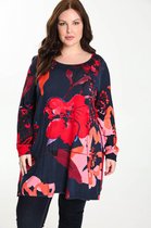 Paprika Dames Tuniektrui met bloemenprint - Trui - Maat 50