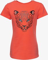 TwoDay meisjes T-shirt met tijgerkop - Roze - Maat 146/152