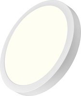 LED Paneel - Kingtron Pany - 36W - Natuurlijk Wit 4000K - Opbouw - Rond - Mat Wit - Flikkervrij - Ø40cm