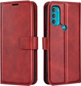 Deluxe Book Case - Motorola Moto G71 Hoesje - Rood