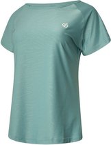 Het Dare2B Defy II T-shirt met korte mouwen - dames - Q-Wic - lichtgewicht - Blauw
