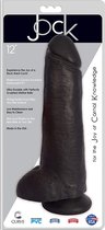 12 Inch Dong with Balls - Black - Realistic Dildos black