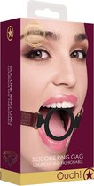 Ouch Halo - Silicone Ring Gag - Burgundy - Bondage Toys burgundy