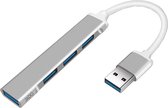 Jado USB 3.0 Hub - 4 Poorten - USB Splitter - Computer Accessoires - MacBook - Zilver