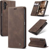 CaseMe - Hoesje geschikt voor Samsung Galaxy A13 5G - Wallet Book Case - Magneetsluiting - Donker Bruin