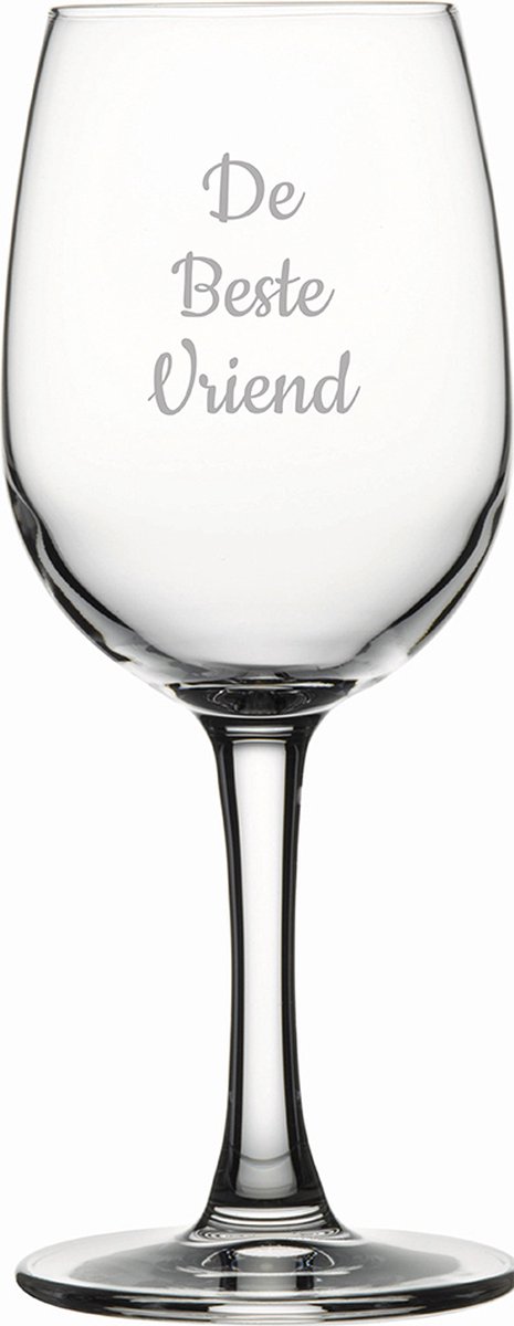 Gegraveerde witte wijnglas 26cl De Beste Vriend