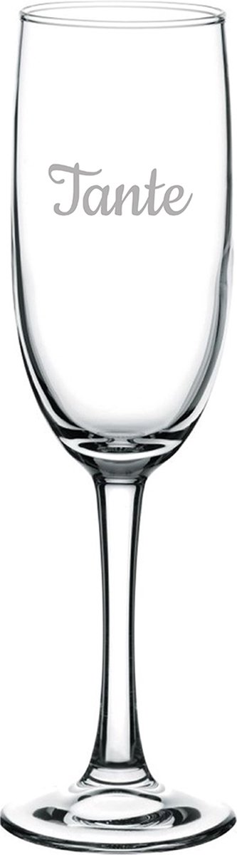 Gegraveerde Champagneglas 16,5cl Tante