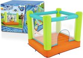 Bestway - springkasteel - met blower - 194x175x170 cm - oranje groen