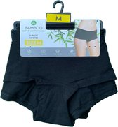 BAMBOO - Bamboe Hipster Zwart - Soft & Comfortable - 2 Stuks - Vrouwen - Dames - 2 pack  - Maat M - Size M