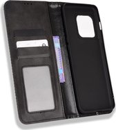 OnePlus 10 Pro Hoesje - Mobigear - Sensation Serie - Kunstlederen Bookcase - Zwart - Hoesje Geschikt Voor OnePlus 10 Pro