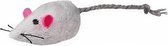 kattenspeelgoed met catnip muis 5 cm pluche grijs