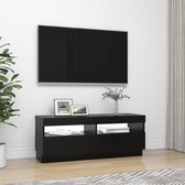 Tv-meubel met LED-verlichting 100x35x40 cm zwart