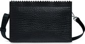 MYoMY - MY PAPER BAG Mini - croco black - dames handtas - zwart - leer