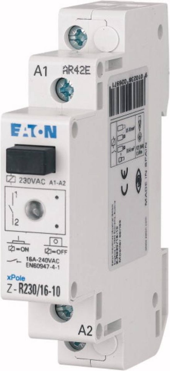 Eaton Z-R24/16-10 Installatierelais Nominale spanning: 24 V/DC Schakelstroom (max.): 16 A 1x NO 1 stuk(s)