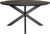 Eetkamertafel zwart | new york | rond | Mangohout | Mango | 76(h) x ø140 cm10 cm