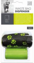 hondenpoepzakjesdispenser 23 x 35 cm groen 31-delig