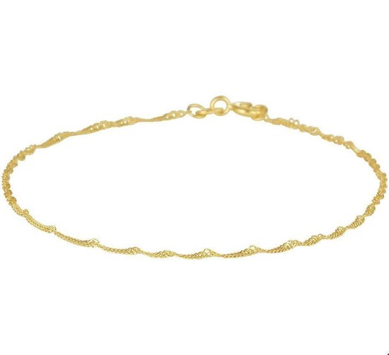 Huiscollectie Armband Goud Singapore 1,2 mm 18 cm