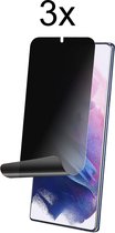 Privacy TPU Screenprotector Samsung S22 Ultra – Beschermfolie Samsung Galaxy S22 Ultra Screen Protector Privacy – Anti Spy – 3 stuks