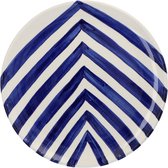 Casa Cubista  - Ontbijtbord met chevronpatroon blauw 23cm - Kleine borden