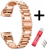 Fitbit Charge 2 bandje staal rosé goud + toolkit