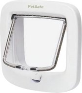 kattenluik handmatig 21,9 x 21,9 cm wit/transparant