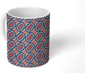 Mok - Koffiemok - Design - Rood - Retro - Mokken - 350 ML - Beker - Koffiemokken - Theemok