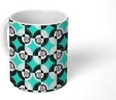 Mok - Koffiemok - Cirkel - Patronen - Groen - Mokken - 350 ML - Beker - Koffiemokken - Theemok