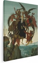 Artaza Canvas Schilderij De Verzoeking van de Heilige Antonius - Michelangelo - 30x40 - Klein - Poster Foto op Canvas - Canvas Print