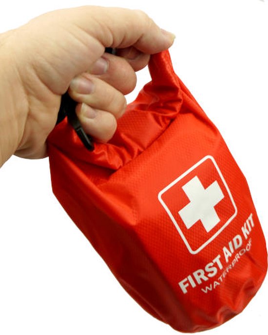 Versnel Geit boycot 100-delige EHBO-kit opgeslagen in een waterdichte rode droge zak -  Noodpakket... | bol.com