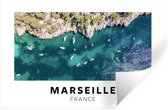 Muurstickers - Sticker Folie - Marseille - Frankrijk - Boten - 120x80 cm - Plakfolie - Muurstickers Kinderkamer - Zelfklevend Behang - Zelfklevend behangpapier - Stickerfolie