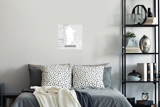 Muurstickers - Sticker Folie - Nederland - Kaart - Stadskaart - Plattegrond - Bovenwijde - 30x30 cm - Plakfolie - Muurstickers Kinderkamer - Zelfklevend Behang - Zelfklevend behangpapier - Stickerfolie