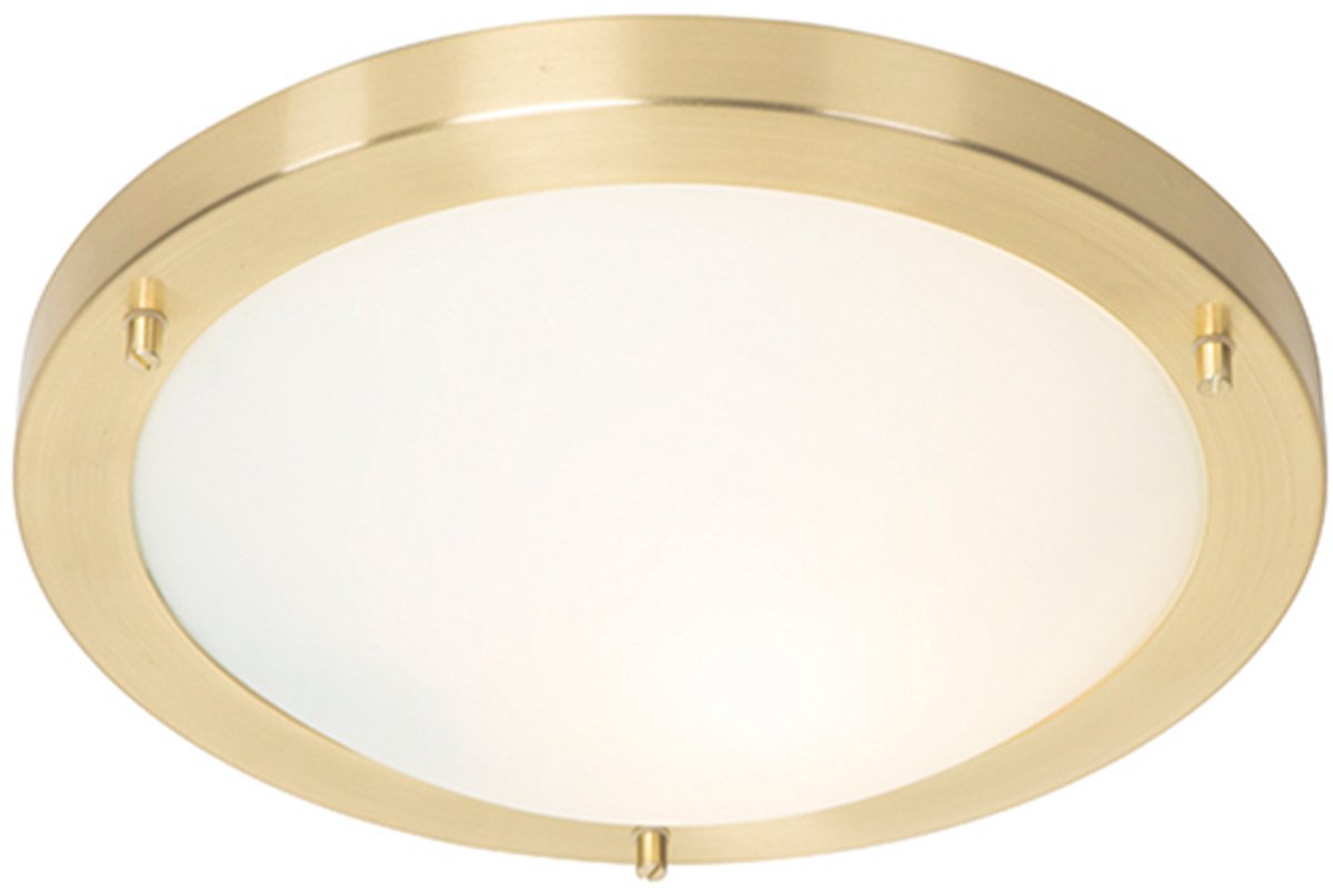 QAZQA Plafondlamp buiten yuma - Goud/messing - Modern - D 31cm