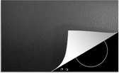 KitchenYeah® Inductie beschermer 78x52 cm - Lederen structuur - zwart wit - Kookplaataccessoires - Afdekplaat voor kookplaat - Inductiebeschermer - Inductiemat - Inductieplaat mat