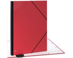 ACROPAQ Tekenmap A2 - 52 x 72 cm, XXL Groot, met Elastieken, Rood