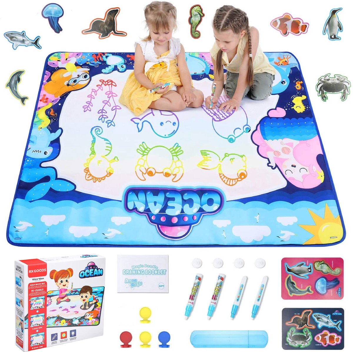 Tapis Dessin Enfant ,Aqua Magic 100*80cm Tapis de Dessin à l'eau