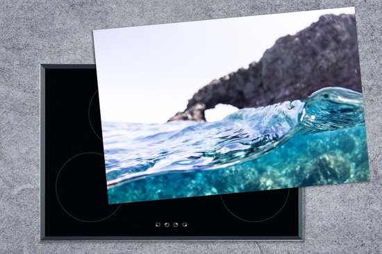 KitchenYeah® Inductie beschermer 78x52 cm - Water - Golf - Zee - Kookplaataccessoires - Afdekplaat voor kookplaat - Inductiebeschermer - Inductiemat - Inductieplaat mat